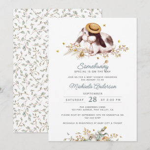 Convites Um Especial No Caminho Do Chá de fraldas Coelho