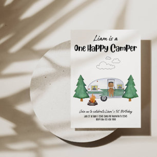 Convites 🎉 Um Feliz Aniversário de Camper - Aventura Aguar