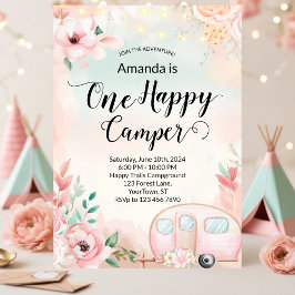 Convites Um Feliz Camper Primeiro Aniversário Campanha de C
