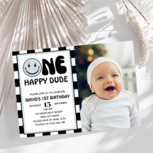 Um Feliz Cara Azul Feliz Foto de Aniversário