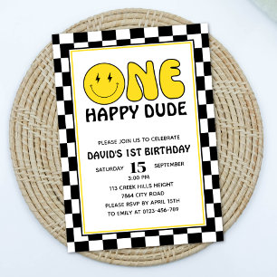 Convites Um Feliz Cara Feliz, Aniversário do Rapaz