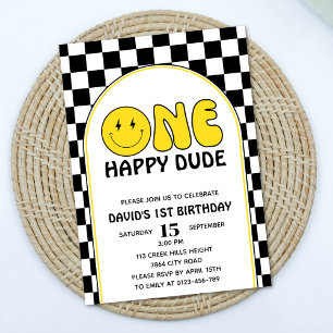 Convites Um Feliz Cara Feliz, Aniversário do Rapaz