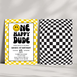 Convites Um Feliz Cara Feliz Primeiro Aniversário