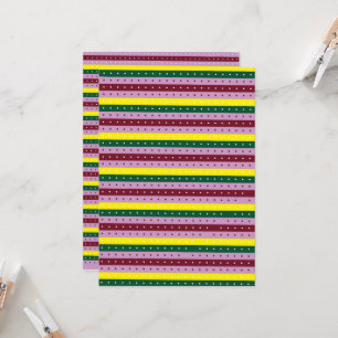 Convites um fundo listrado multicolorido com pontos