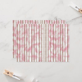 Convites um fundo listrado rosa e branco