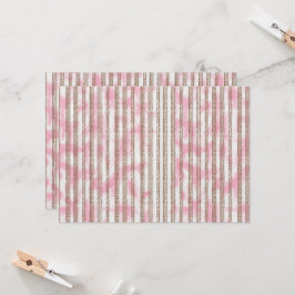 Convites um fundo listrado rosa e branco