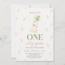 Um Ganso Bobo Floral 1º Aniversário