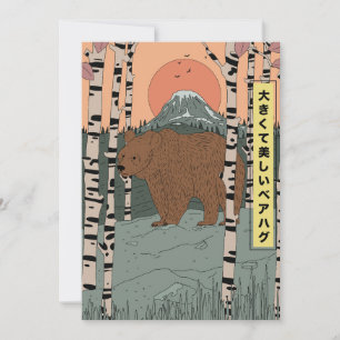 Convites Um grande e belo abraço de urso