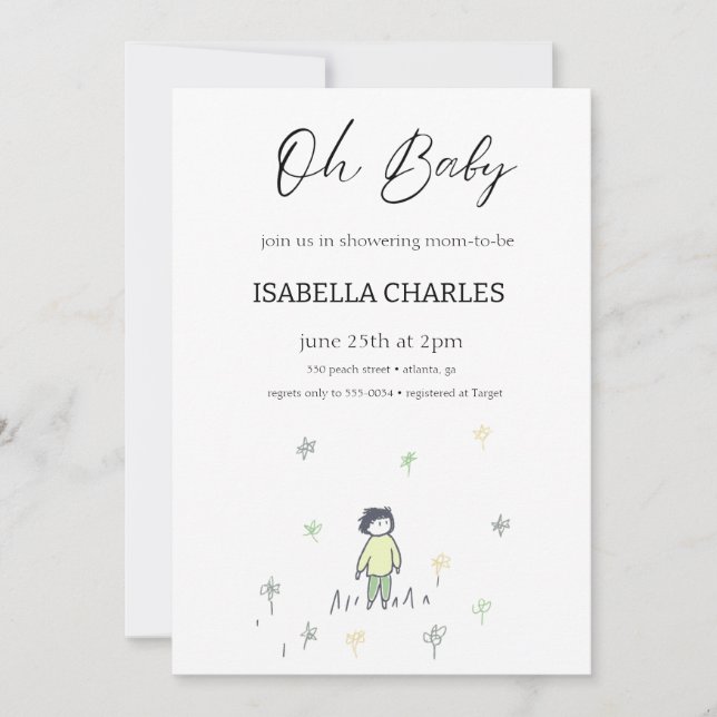 Convites Um Homem Pequeno Está A Caminho (Frente)