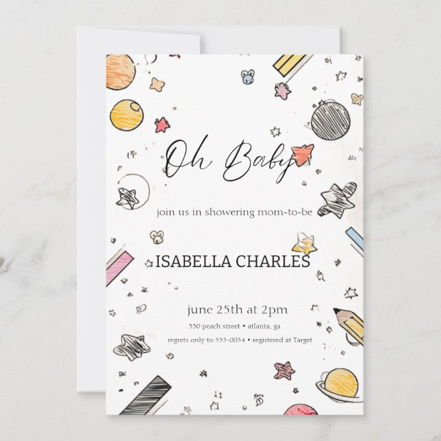 Convites Um Homem Pequeno Está A Caminho (Frente)