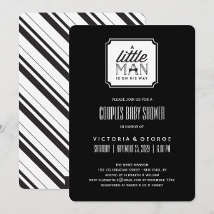 Convites Um Homem Pequeno Está A Caminho Casal Chá de fra