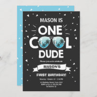 Um Legal Rapaz dos Óculos Solares Primeiro Anivers