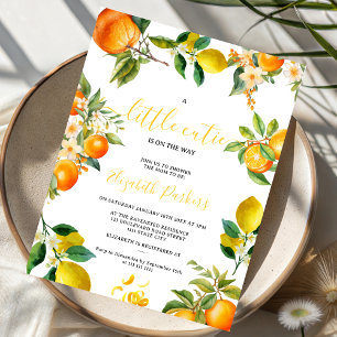 Convites um lindo aquarela laranja cítrico limão