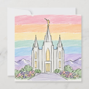 Convites Um Lugar Celestial de Paz   Bela Templo Mórmon U
