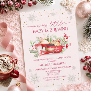 Convites Um Merry Little Baby Está a Caminho Churrasco de B
