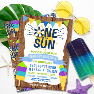 Convites Um No primeiro aniversario Sun Summer