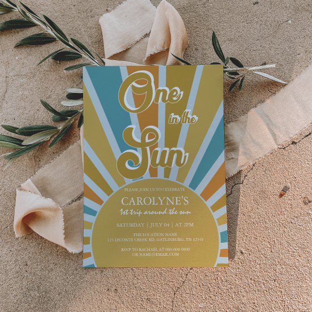 Convites Um No Sol Mudou O primeiro aniversario Arco-Íris (Criador carregado)