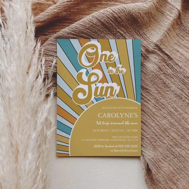 Convites Um No Sol, O primeiro aniversario Do Arco-Íris Com (Criador carregado)