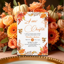 Convites Um novo Capítulo Chá de Noiva Boho Floral Outono
