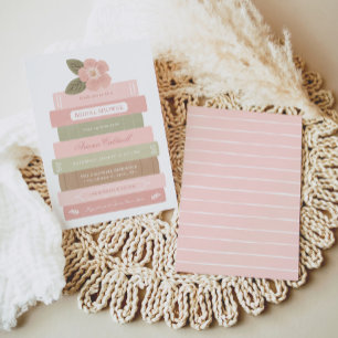 Convites Um novo capítulo Chá de panela Floral do Storybook