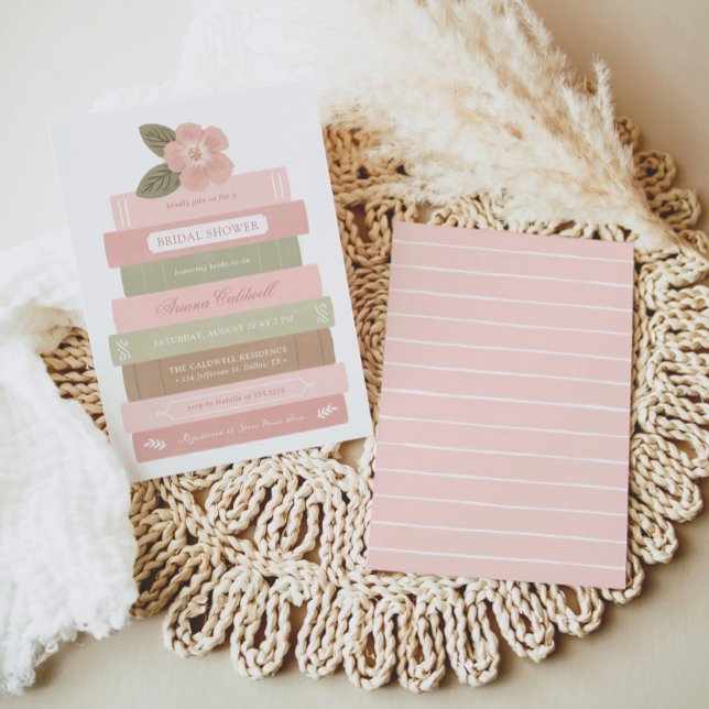 Convites Um novo capítulo Chá de panela Floral do Storybook (Criador carregado)