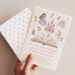 Convites Um Novo Capítulo Começa: Chá de Bebê Princesa Meni