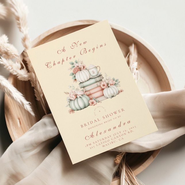 Convites Um novo capítulo começa chá de panela livro azul (Criador carregado)
