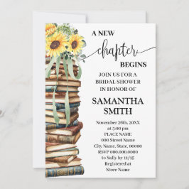 Convites Um Novo Capítulo Começa Chuva de Presentes de Noiv