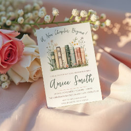 Convites Um Novo Capítulo Começa! Chuveiro de Noiva Floral 