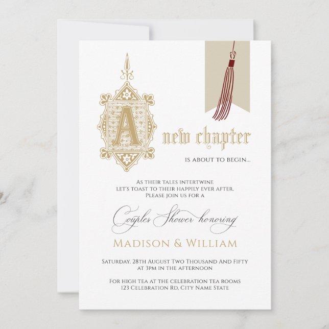 Convites Um novo Chá de Casais de Capítulo (Frente)