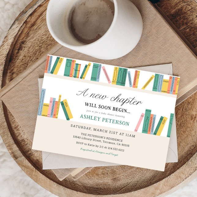 Convites Um novo Chá de fraldas de Storybook de capítulo (Criador carregado)