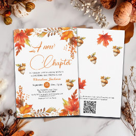 Convites Um novo Chá de panela de Código QR Floral de Boho