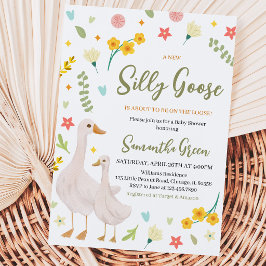 Convites Um Novo Chuveiro de Bebê Silly Goose