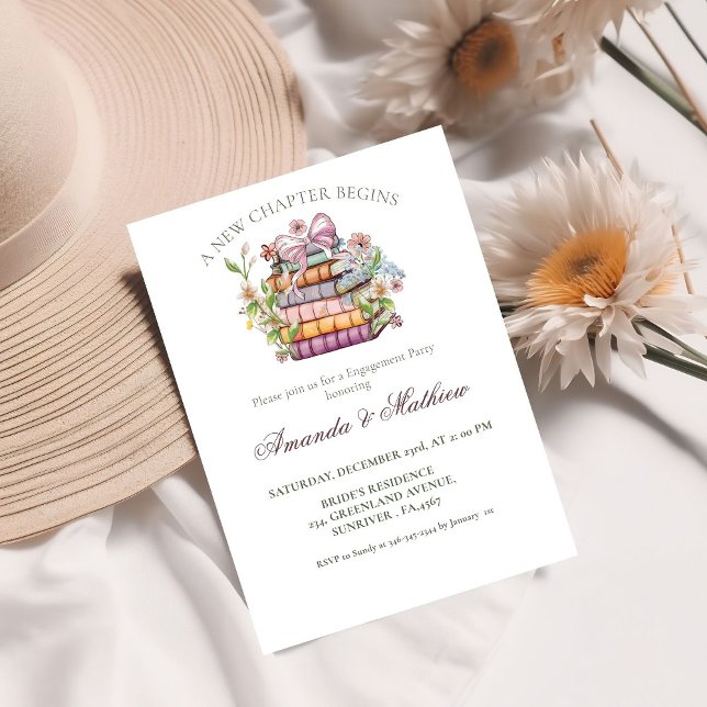 Convites Um novo Noivado do Livro de Histórias do Capítulo (Criador carregado)