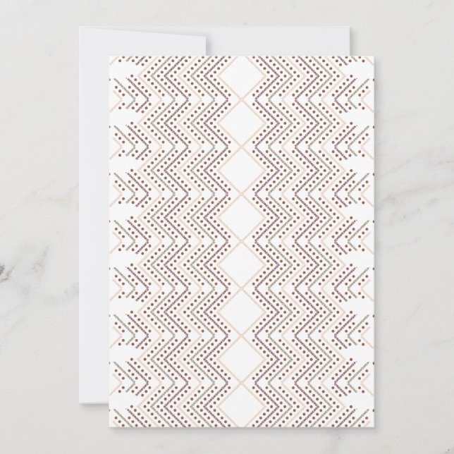 Convites Um padrão geométrico de repetição com formas de di (Frente)