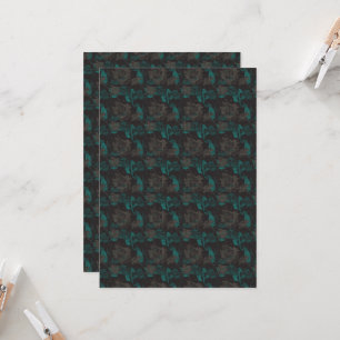 Convites um padrão preto e verde com fundo preto