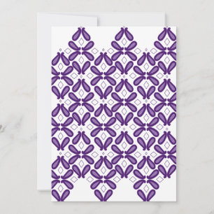 Convites Um padrão simétrico com m branco e roxo