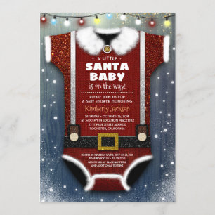 Convites Um Papai noel Bebê Está No Caminho Chá de frald