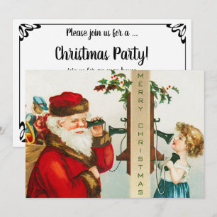 Convites Um Papai Noel de Natal Alegre por Ellen Clapsaddle