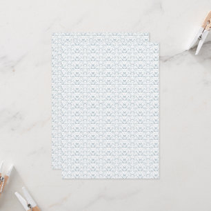 Convites um papel de parede azul e branco com um padrão