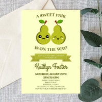 Um Par Doce Está A Caminho! Chá de fraldas Pear Tw