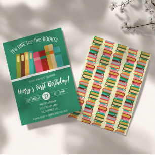 Convites Um para os Livros! Primeira Festa de aniversário i