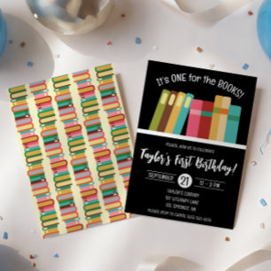 Convites Um para os Livros! Primeira Festa de aniversário i