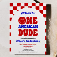 Um Partido Americano do Dude 4 de julho de primeir