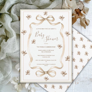 Convites Um Passarinho Me Contou Fita Vintage Chá de Bebê