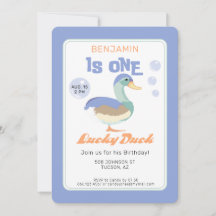 Um Pato Sortudo & Bolhas Primeiro Aniversário Pas