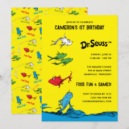Convites Um Peixe Dois Peixes - Aniversário de Crianças