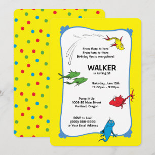 Convites Um Peixe Dois Peixes - Primeiro Aniversário