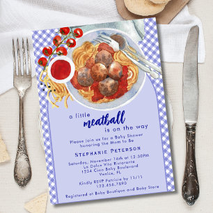 Convites Um Pequeno Almôndega Está a Caminho Chuvinha de Be