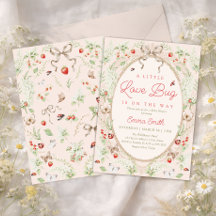 Um Pequeno Amor Floral de Morango Baby Shower
